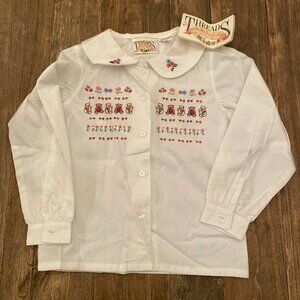 Girls Threads Clothing For Kids Bears Teddy Bears Button Down Blouse Shirt 5 NWT